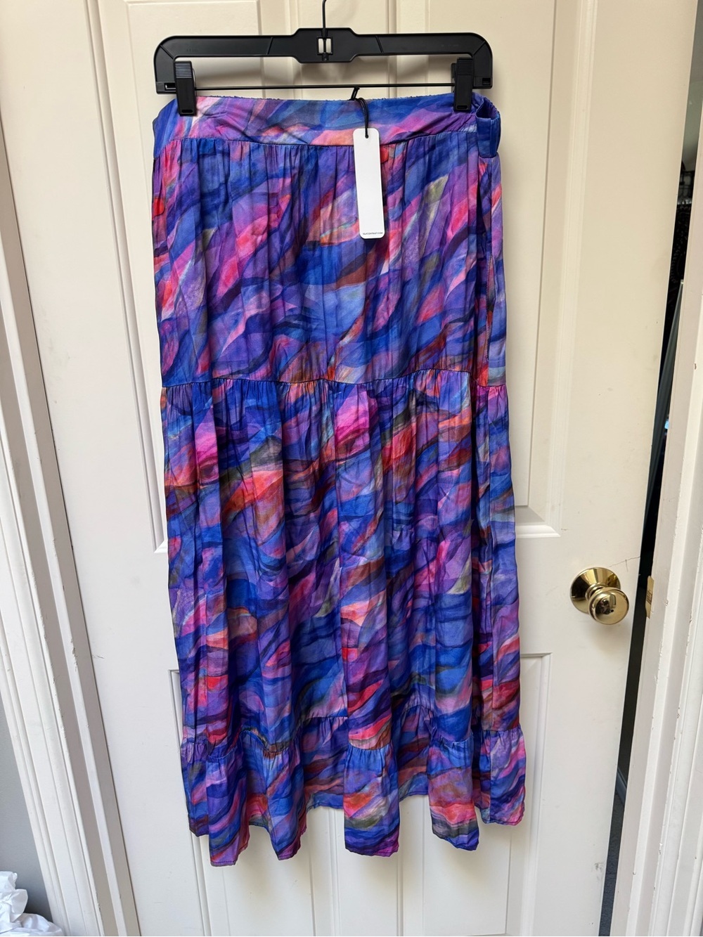 Anthropologie Self Contrast Maxi Skirt